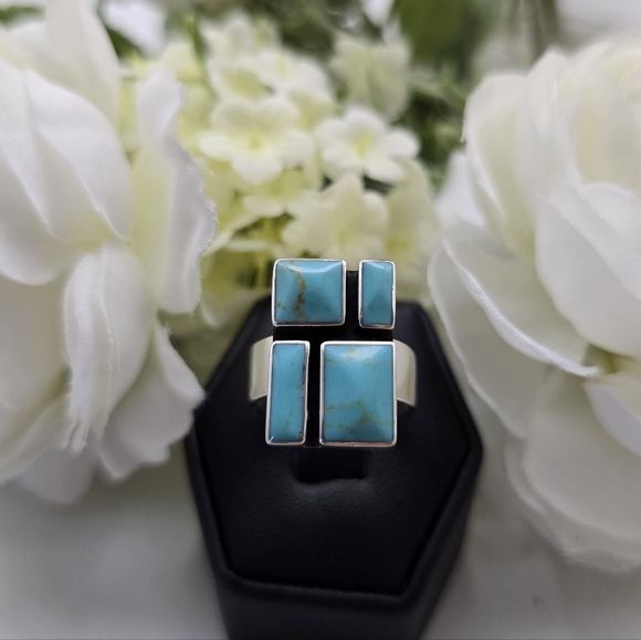 ❤️ TURQUESA STERLING SILVER RING - Picture 10 of 11